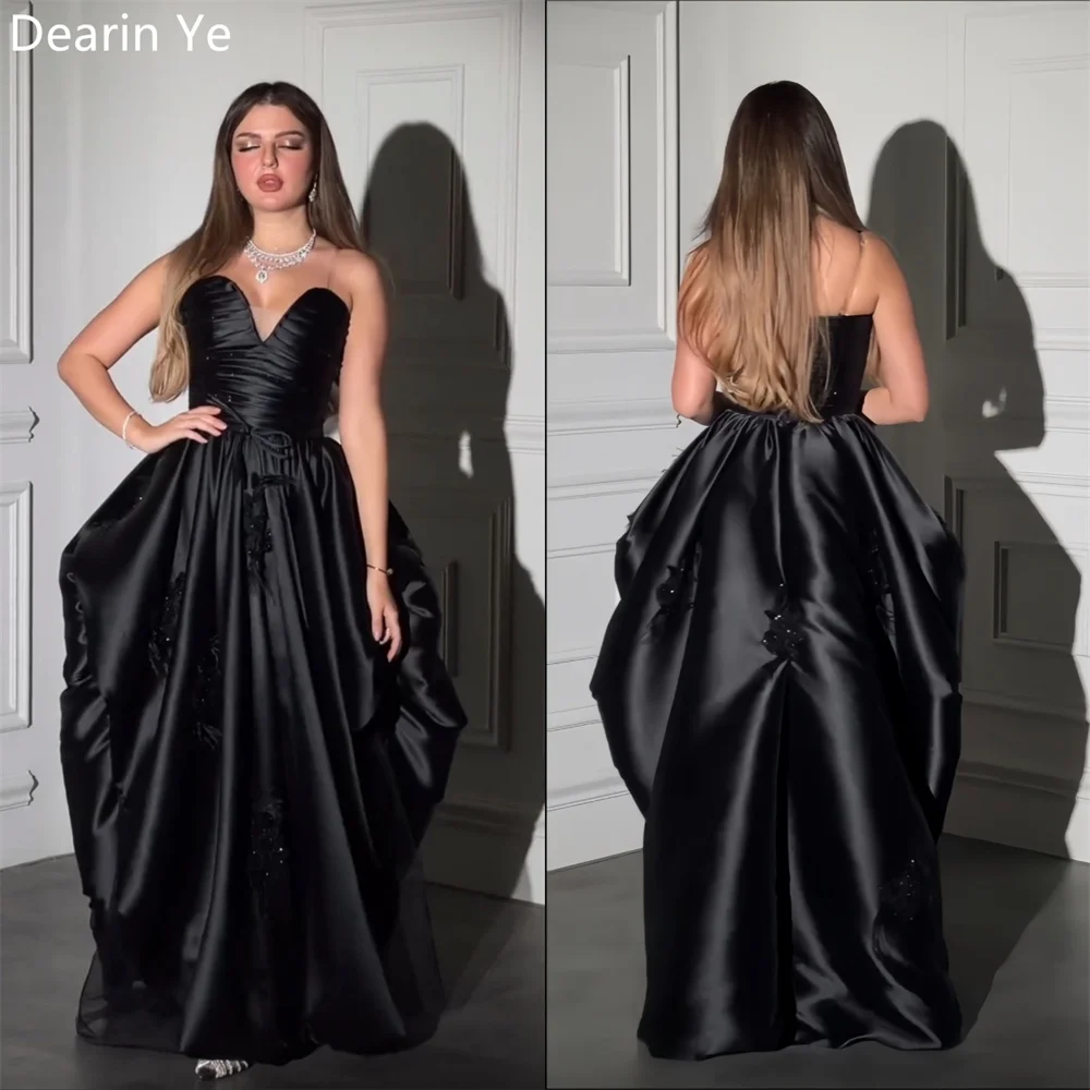 

Formal Gown Evening Dearin Spaghetti Strap A-line Floor Length Open Back Skirts Draped Fold Bespoke Occasion Dresses Prom Dress