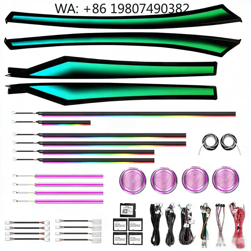 256 Color Symphony Gran Turismo LED Atmosphere Strip, Dynamic Interior Ambient Lamp Fit 2009-2017 F07 5GT Fastback Mod Parts