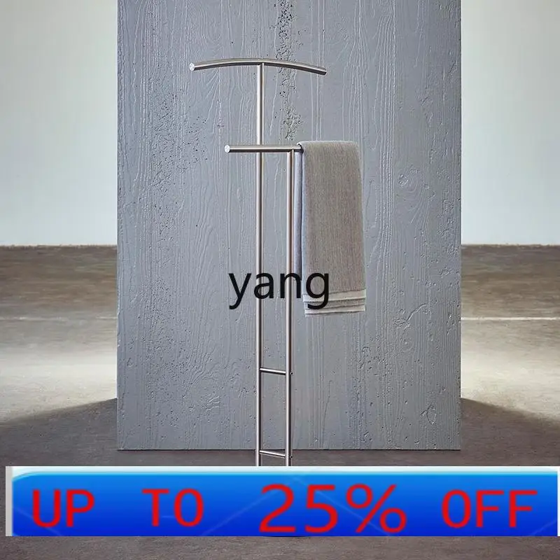 LTT Creative Floor-to-Ceiling Double-Bar Towel Rack Stainless Steel Light Luxury Towel Rack Next to the Bathtub