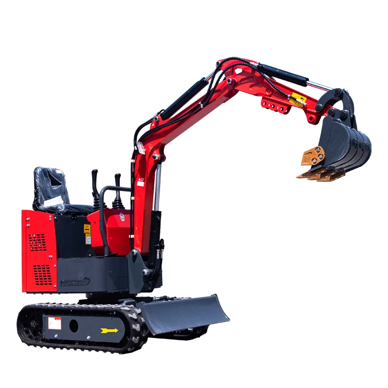 HW10 Mini Excavator Diesel 1 Ton Digger Machine Mini Garden Excavator 1T Diggers For Home Agricultural Equipment Tools Custom