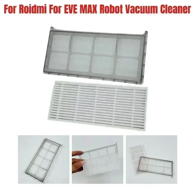 Filter With Filter Holder For Roidmi For EVE MAX Robot Household Supplies Cleaning Vacuum Parts Accessory In Stock Wholesale