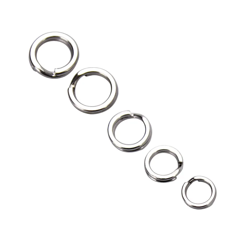 Angelzubehör Spaltringe Kunstköder-Verbinder Edelstahl 304 Doppelschicht-Ringe Set 30 Stück SALE – Detail 1