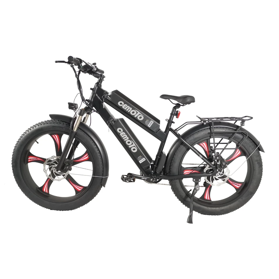 

E-bike Electric Bike 48V Dual Batteries Dual Motors 500W*2 7 Speed Gears 26 Inch Fat Tire Electric Bicycle