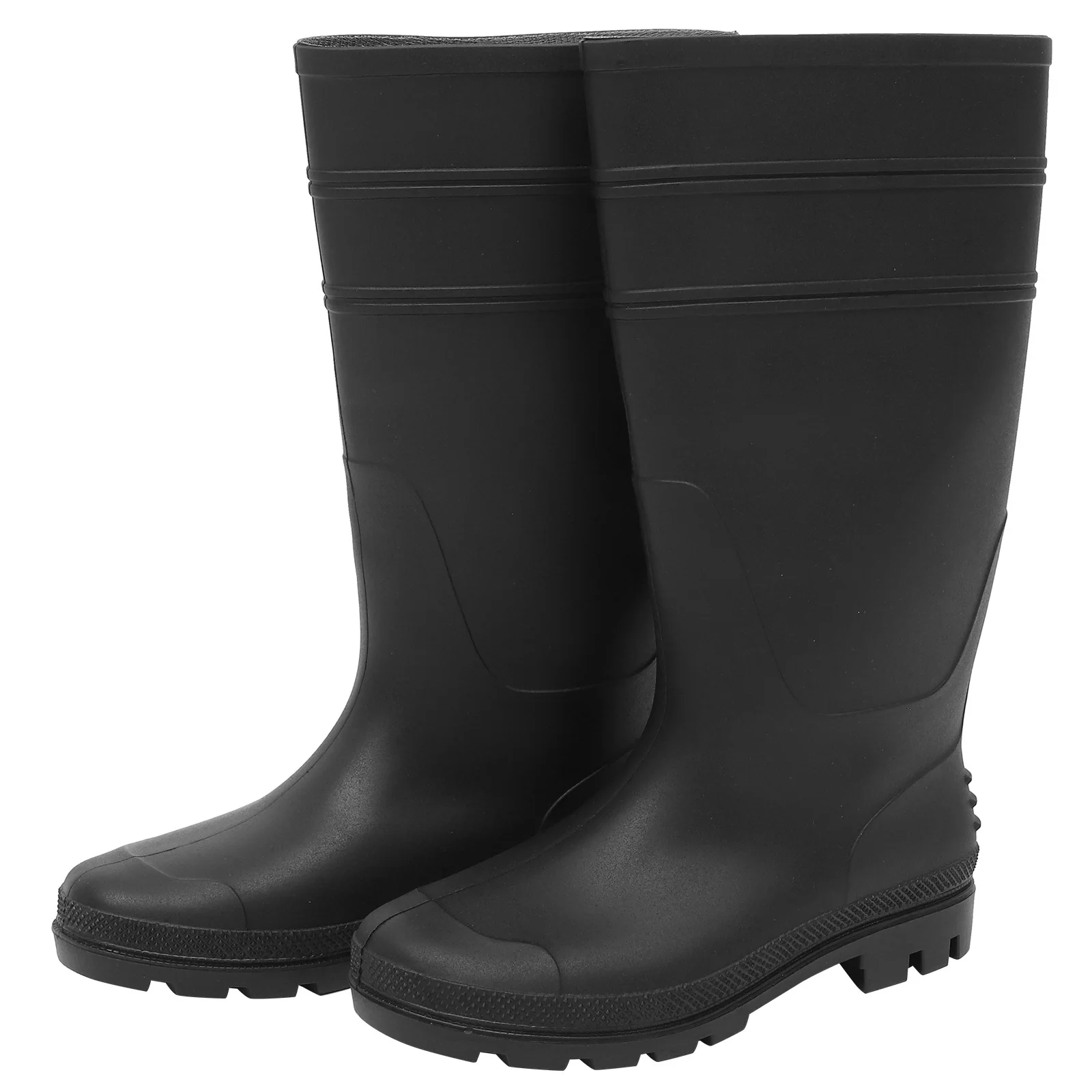 1 زوج أحذية المطر عدم الانزلاق للرجال دائم مقاوم للماء عالية الركبة السلامة عززت البناء مقاومة للتآكل #6