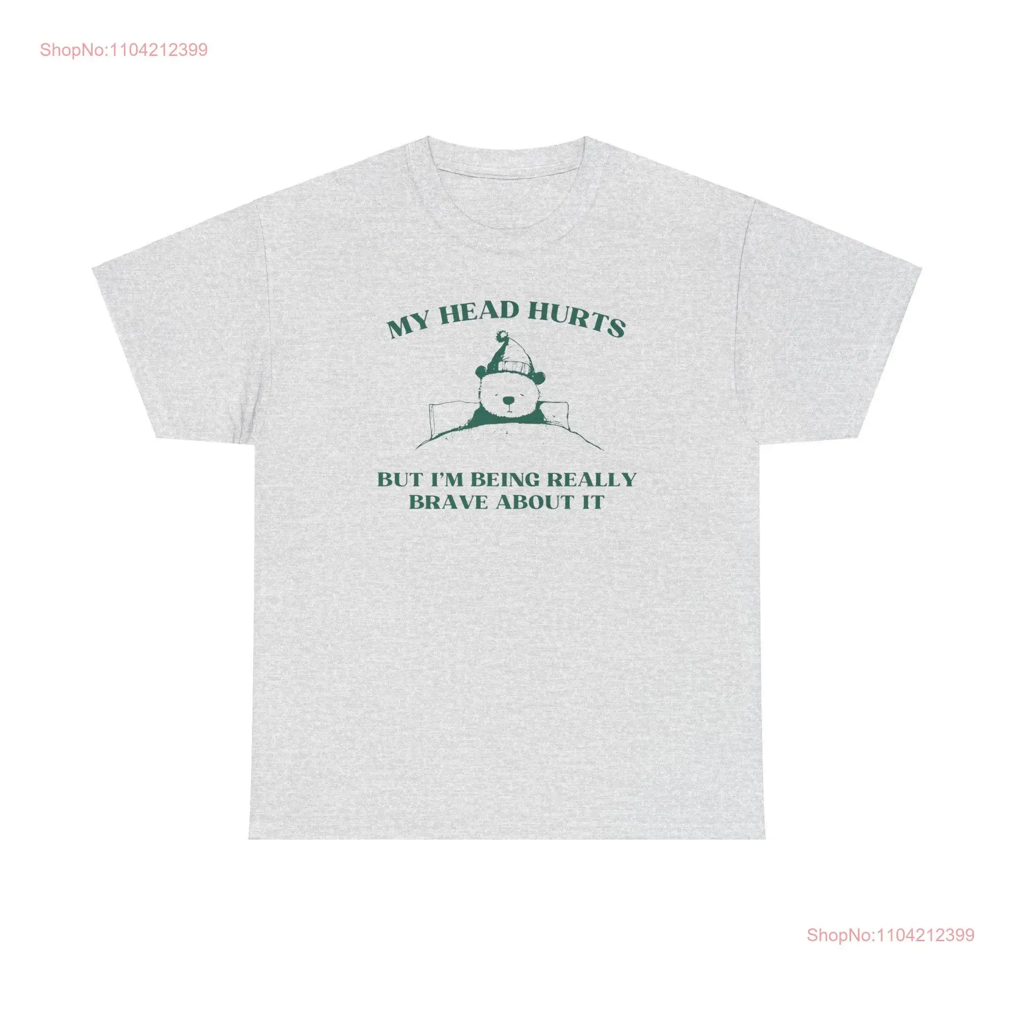 

Футболка My Head Hurts, но я очень буду храбрый о это, винтажная футболка с рисунком, домашний топ для повседневной носки, универсальная