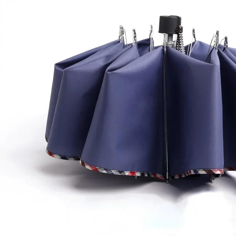 Diameter 112cm Paradise Umbrella Business Large Double 10 Skeletons 3 Umbrella Folds Foldable Black Coating Sunshade