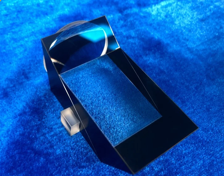 

Irregular prism assembly with black adhesive bonding prism projection lens assembly K9 optical glass lens 75*45*35mm