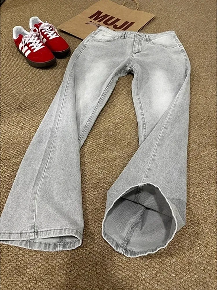 

Мужские джинсы Slim Fit прямого кроя Bell Bot High Street American Vibe, зауженные к низу, повседневные, из денима