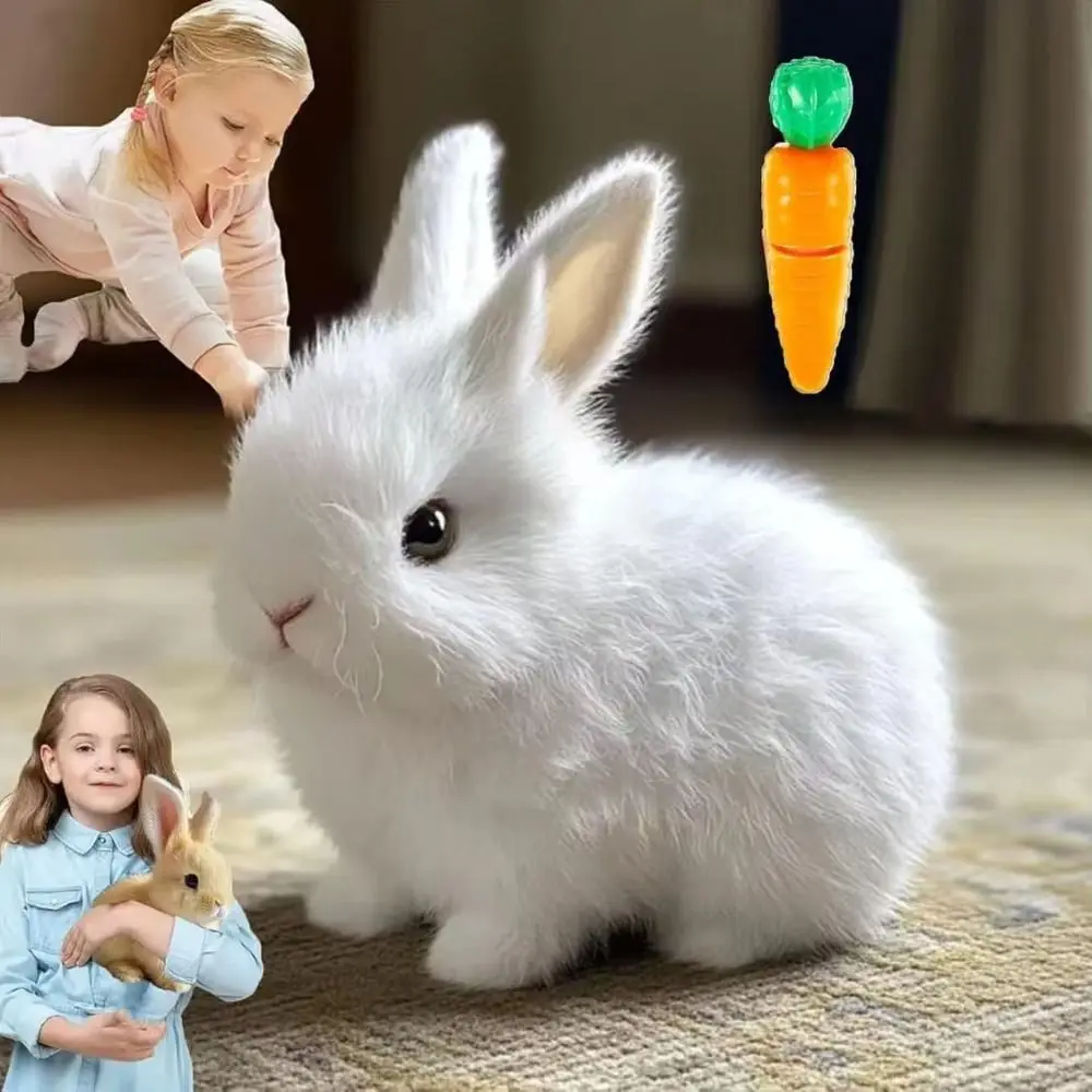 

Wiggle Ears My Realistic Bunny Toy Simulation With Carrot Electric Toy Rabbit Interactive Cartoon Walking Wiggle Rabbit Kids Toy