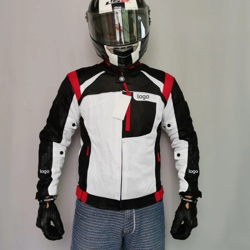 

Summer new motorcycle outdoor cycling suit, racing suit set, motorcycle jacket, anti drop, reflective and breathable