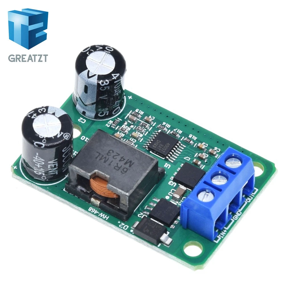 GREATZT  24V/12V To 5V/5A 25W DC-DC Buck Step Down Power Supply Module Synchronous Rectification Power Converter