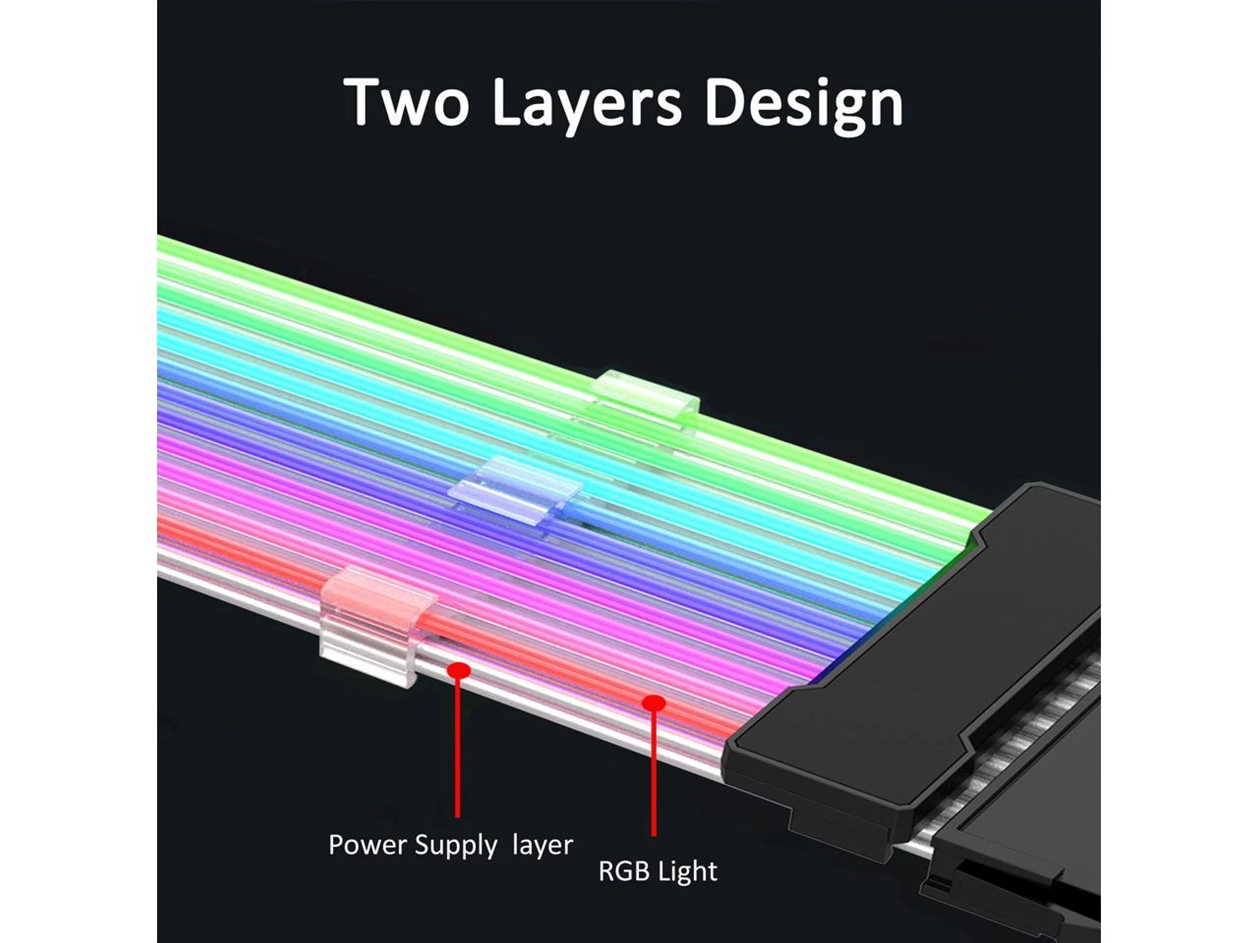 RGB Power Extension Cable, 24 Pin RGB Cable, RGB ARGB Extension Cable, PC Internal Components for Motherboard