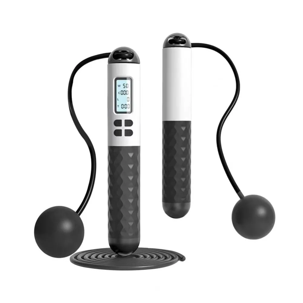 Portable Cordless Ropeless Jump Rope With Counter Anti-Skid Counting Skipping Rope Smart Weight Loss Digital Skip Rope Home Use