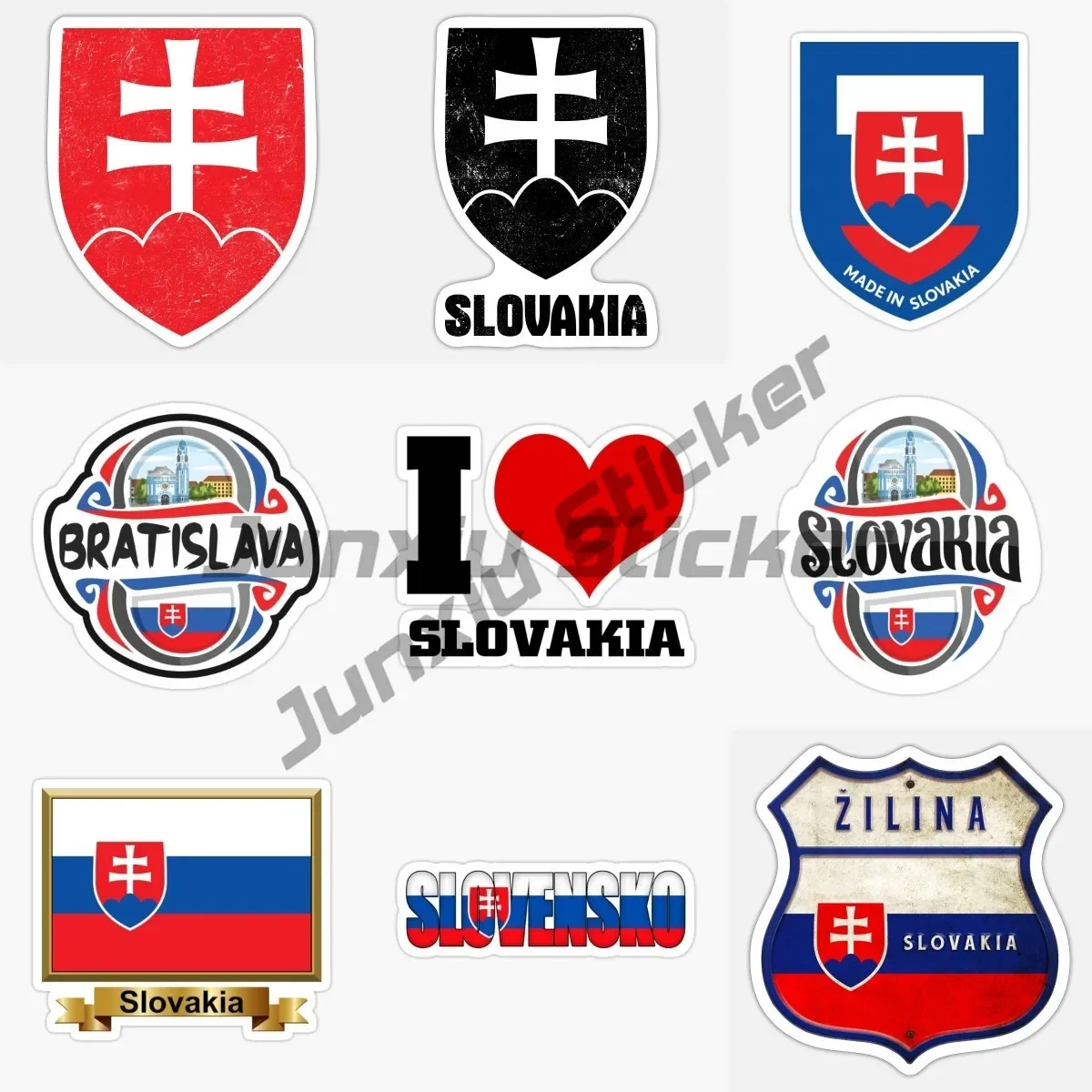 Slovakia SK Country Code Car Sticker Decal Accessories Slovakia Flag Motorcycle Reflactive Waterproof Sunscreen Vinyl Decal