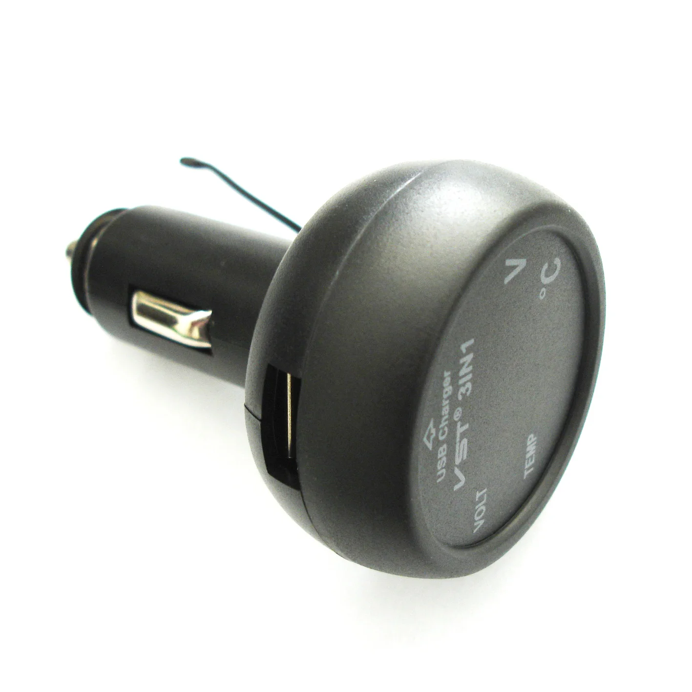 Car Voltmeter LED Temperature Gauge USB Charger Digital Voltage Meter Battery Level Indicator for Auto Accessories