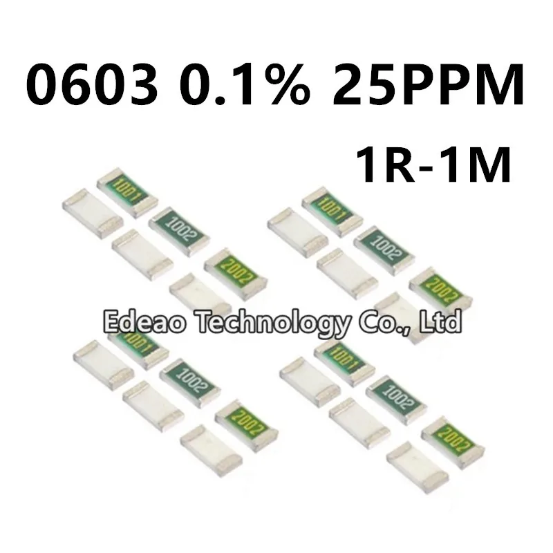 20 шт./лот, новый резистор SMD 0603 0,1% 43R 47R 51R 56R 62R 68R 75R 82R 91R 100R 110R 120R 130R 150R 160R 180R 200R