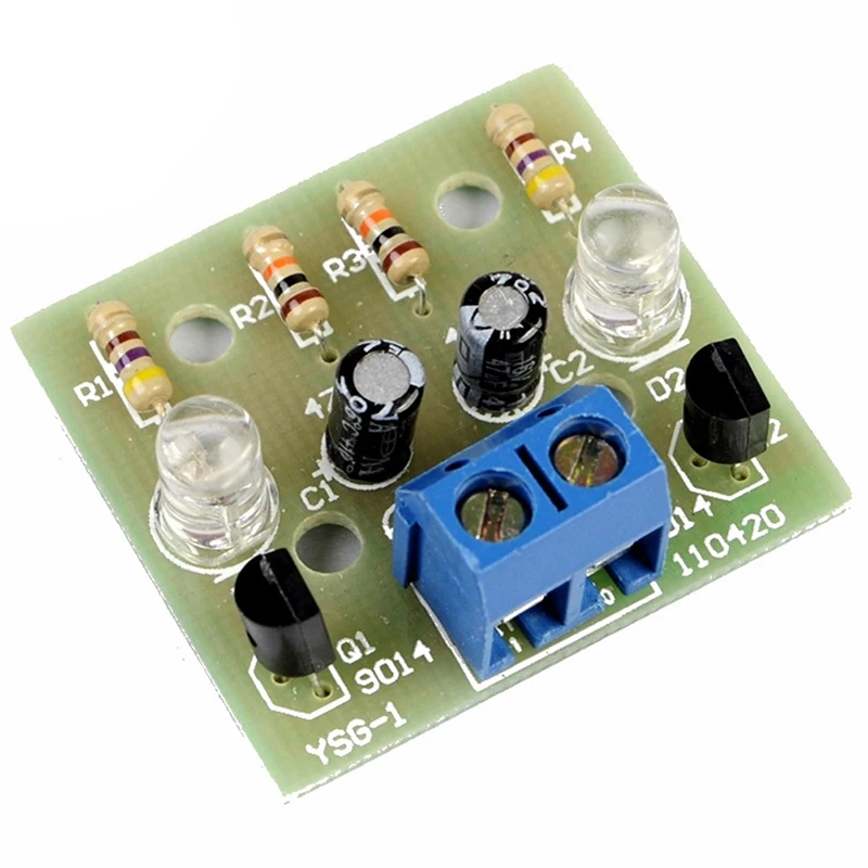 DIY Electronic Kit 5MM LED Flashing Light Circuit Simple LED Blinking Flip Flop Suite Welding Practice Parts DC 3-9V