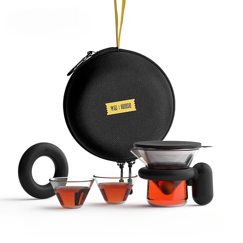 

Portable Kung Fu Tea Set Travel Bag Quick Cup Simple Teapot One Pot Two Cups Storage Tea Set