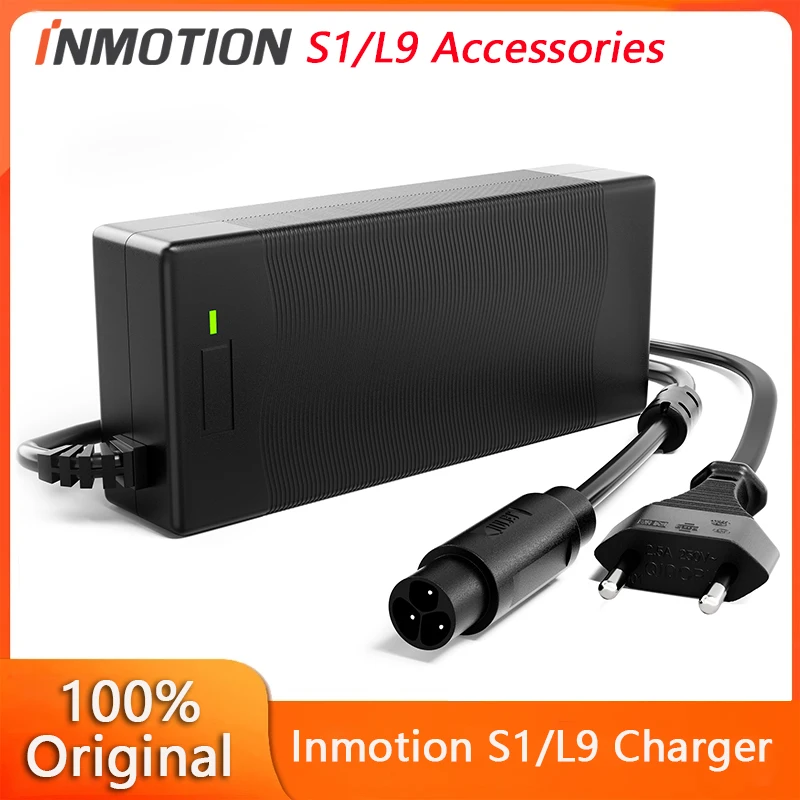 

Оригинальное зарядное устройство для скутера Inmotion S1/L9, 54 В, зарядное устройство для литиевой батареи, 63 В, 1,8 А, 3-контактный разъем, аксессуары для литий-ионного источника питания