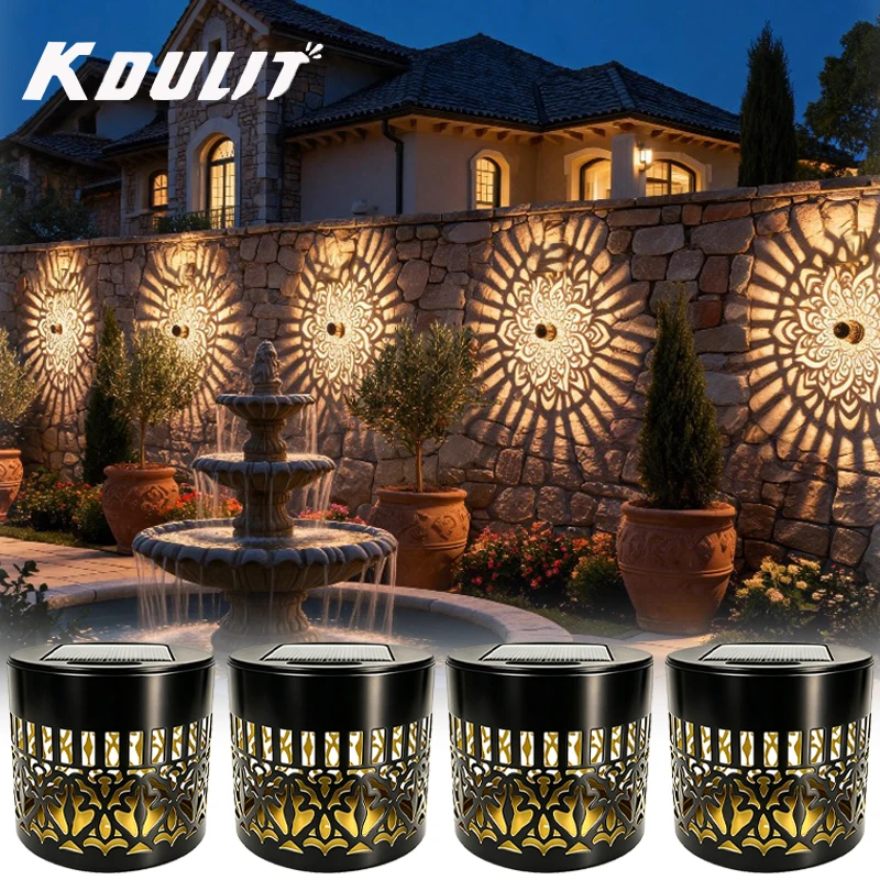 LED Solar Light IP65 Waterproof and Warm Wall Light Suitable for Garden Lawn Camping Steps Greenway Courtyard Night Light