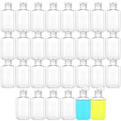 40PCS 30/60ML Empty Plastic Refillable Travel Size Bottles Mini Plastic Vial Toiletry Container for Hand Sanitizer Toiletries