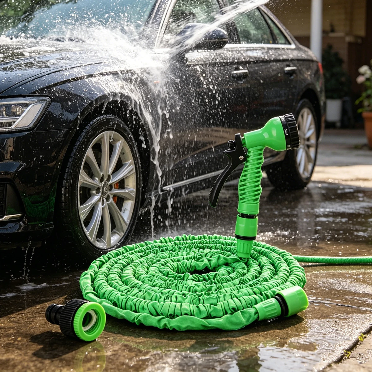 Extendable Garden Hose Outdoor Accessories Car Goods Retractable Washing Watering For Extensible Supplies Expandable Irrigation