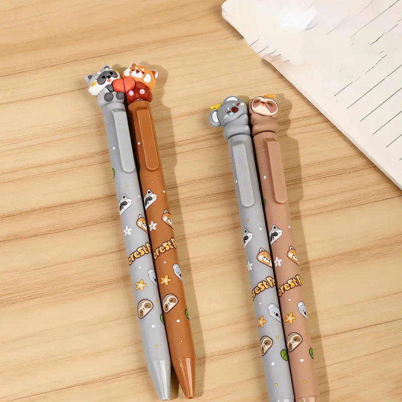 

Набор из 4 гелевых ручек случайного цвета с милыми животными, креативными ручками для подписи, дизайном маленьких животных, милыми и уникальными, необходимыми для учебы и офисного использования.