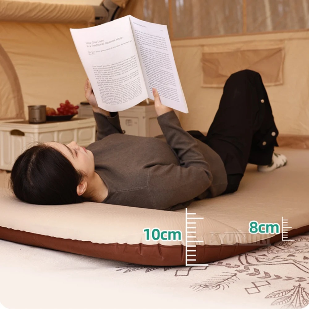 Outdoor Camping Air Mattress, Dual-Purpose Picnic Mat and Mattress: Self-Inflating Camping Mattress