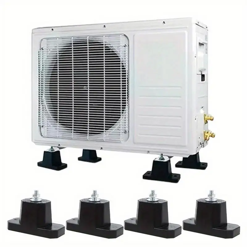4pcs Set Vibration Damping Pad for Air Conditioner Outside Unit Reduces Noise and Prevents Movement