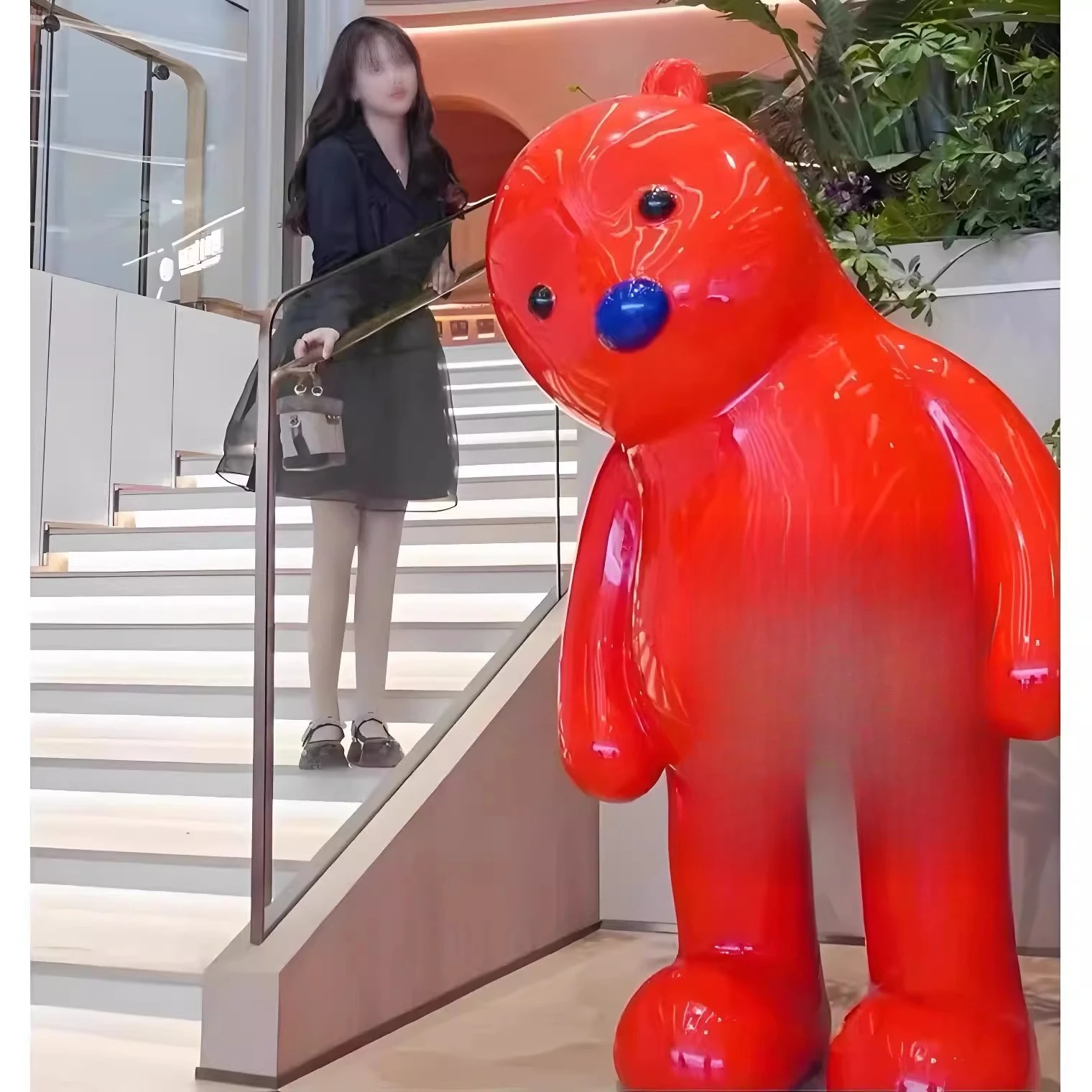 Outdoor sculpture fiberglass floor decoration large ornament