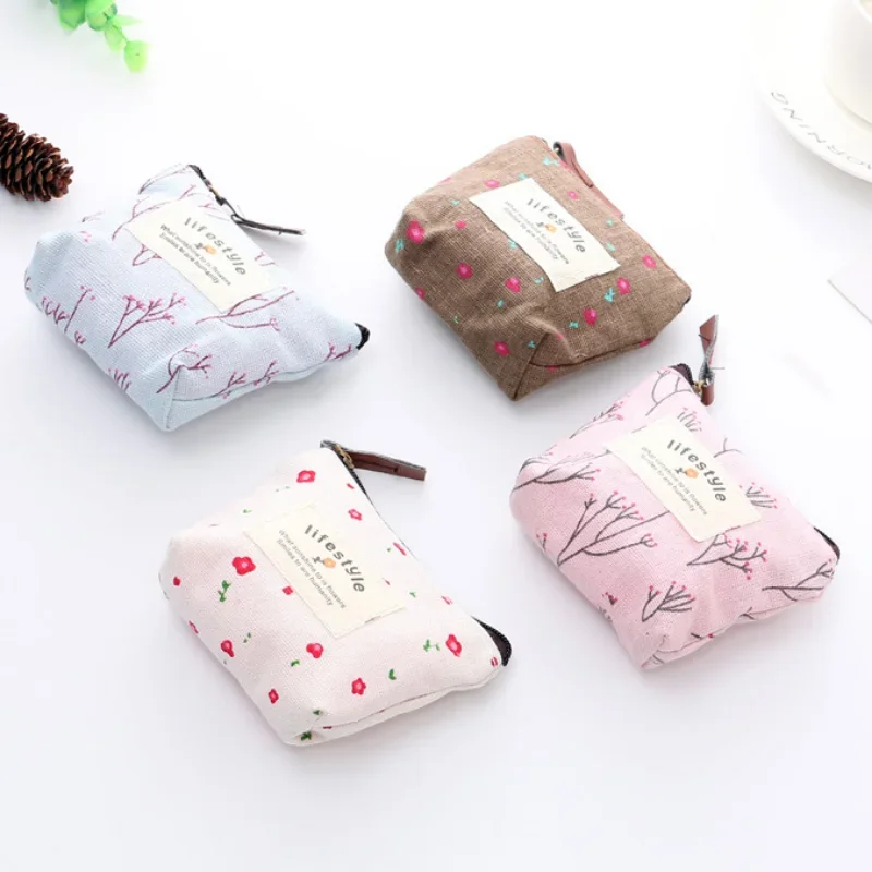 قماش المحمولة محفظة للعملة معرف حامل بطاقة الائتمان حقيبة شارات سستة محفظة صغيرة حقيبة صغيرة سماعة كابل التخزين المنظم حقيبة #3