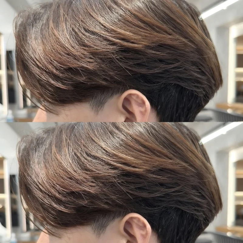 شعر بشري أوروبي غير قابل للاكتشاف 30 مللي متر مجعد 130% كثافة دانتيل سويسري للرجال شعر مستعار متين Q6 بدلة شعري طبيعي خط أمامي #3