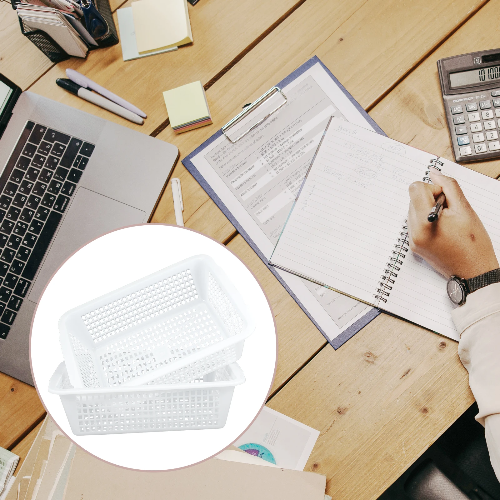 

2 Pcs Large White File Baskets Office Desk Document ganizer Plastic Storage Trays ABS Material Home School Supplies