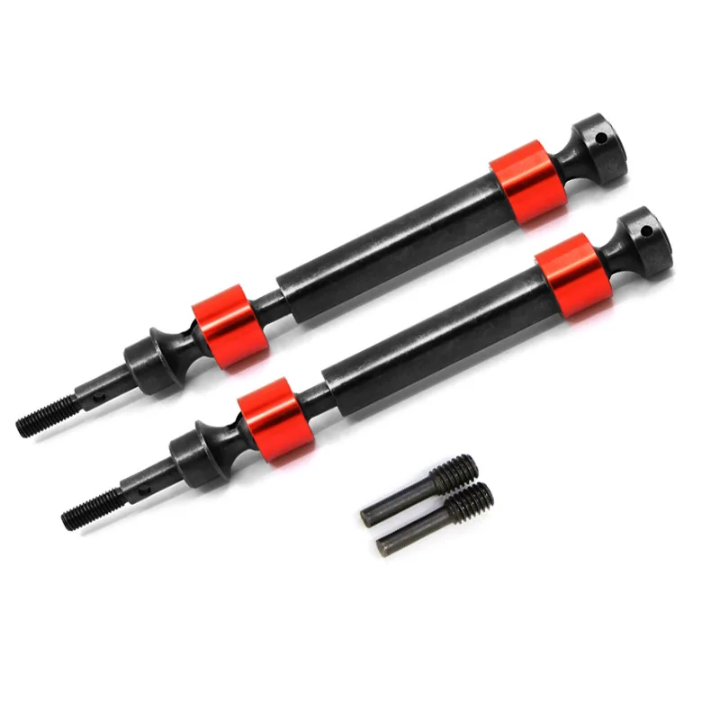 NEW 2Pcs Hard Steel Splined CVD Swing Driveshaft Axles For Traxxas 1/10 E-Revo Summit Revo 3.3 E-MAXX T-MAXX