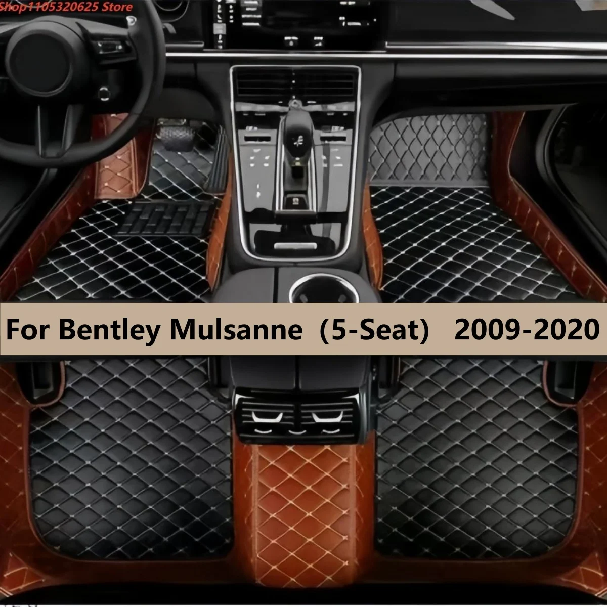

Автомобильные коврики на заказ, подходящие для Bentley Mulsanne (5-местный) 2009-2020, кожаные автомобильные коврики, коврики-подушки для ног, ковровые покрытия