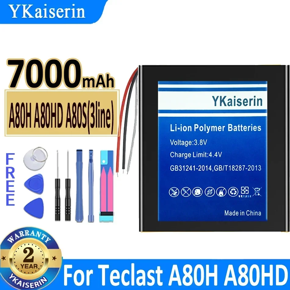 

Аккумулятор ykaisin 7000 мАч для Teclast A80H A80HD A80S A80se X80H X80HD X80 Plus X80Plus /Pro X80Pro Power Tablet PC Bateria