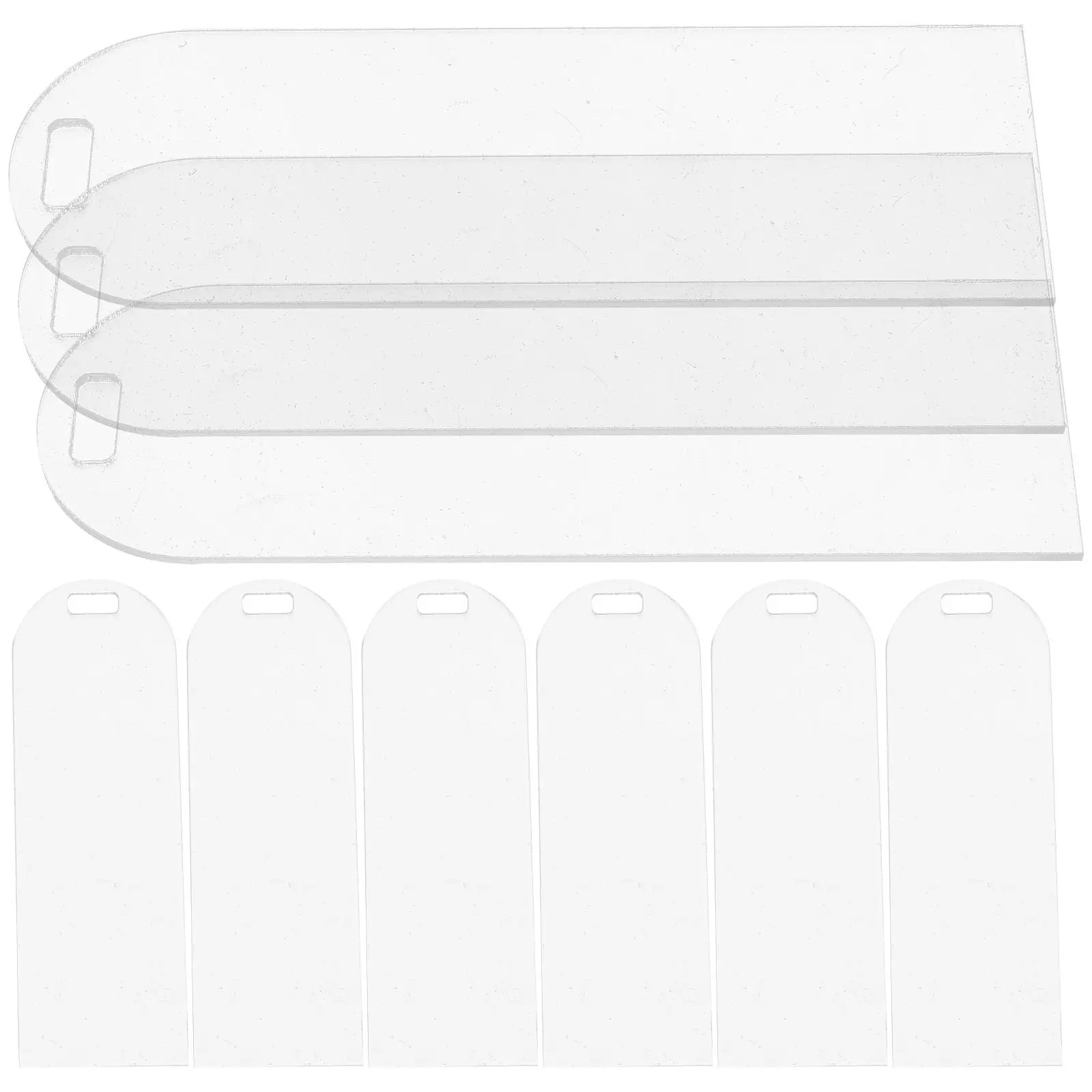 

10 Pcs Transparent Acrylic Bookmarks Clear DIY Blanks for Students Reading Lovers Hole Design Gifts Christmas New Year Festivals