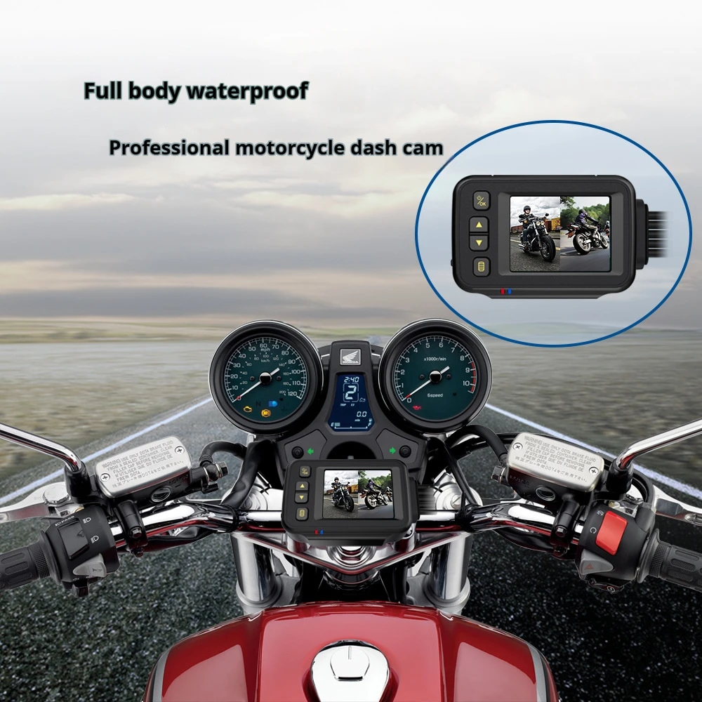 

Мотоциклетный рекордер высокой четкости 720P с проводным управлением IP65 Полностью водонепроницаемый рекордер для вождения мотоцикла