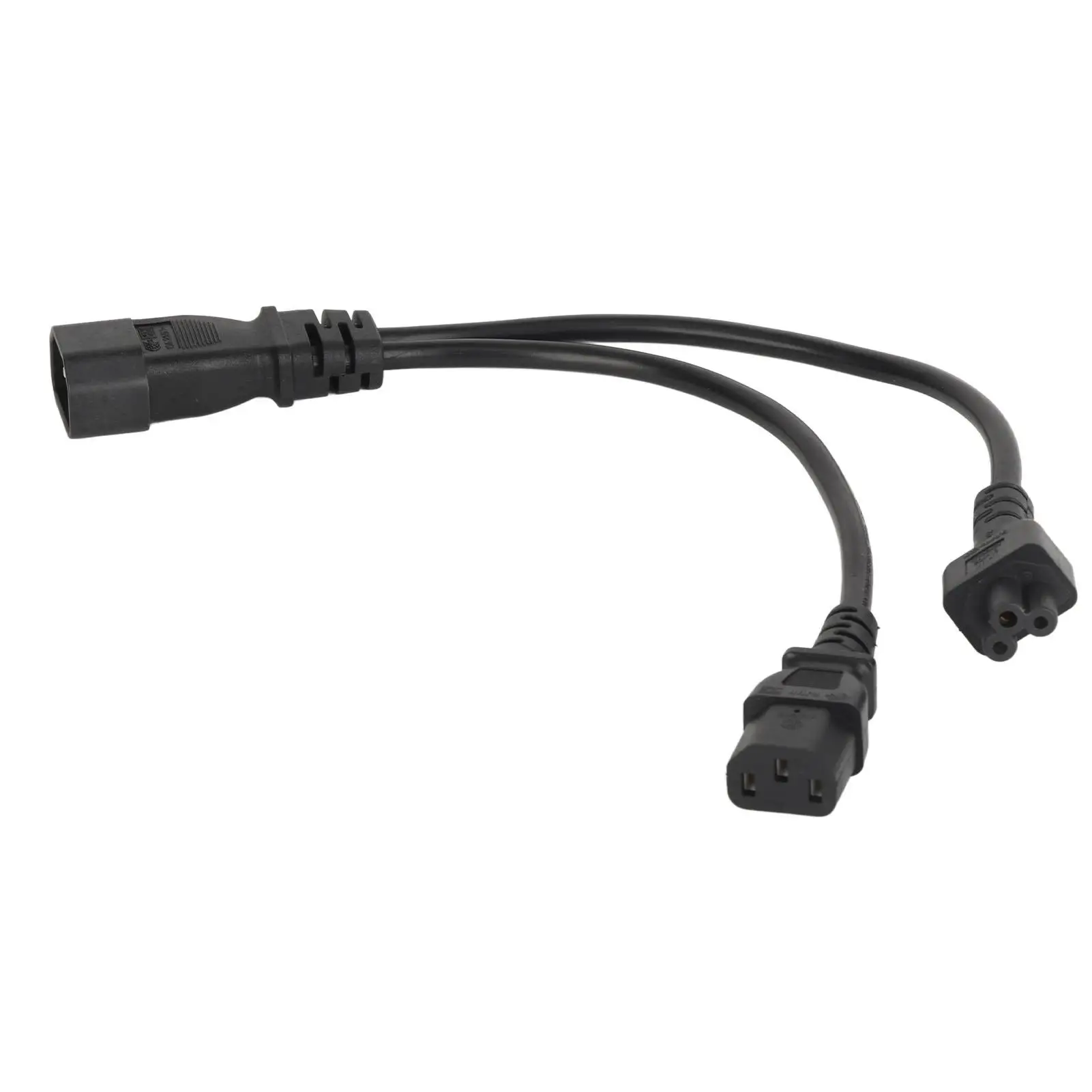 Y Splitter Power Cord IEC 320 C14 Male  C13 & C5 Female Adapter Cable 10 250V Connector