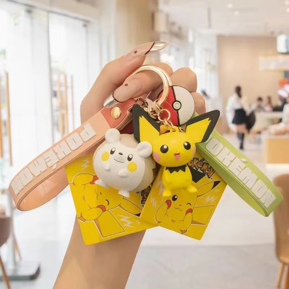 

Genuine Pokemon Keychains Fashion Backpack Pendant Keyrings Couple Car Key Chains Decorative Accessories Birthday Creative Gifts