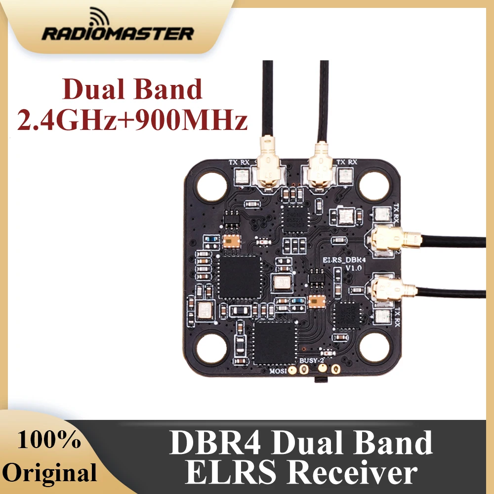 Radiomaster DBR4 2.4GHz 900MHz ELRS Receiver Dual Band Gemini Xrossband FCC RX Max 2x100mw