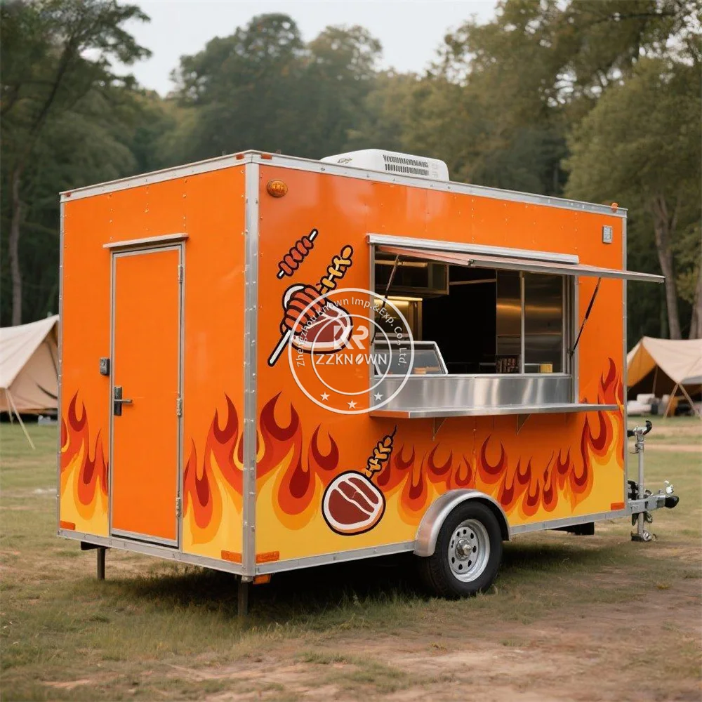 

Street Mobile Food Trailer Fully Equipped Concession Catering Trailer Mobile Fast Food Truck Trailer With Full Kitchen