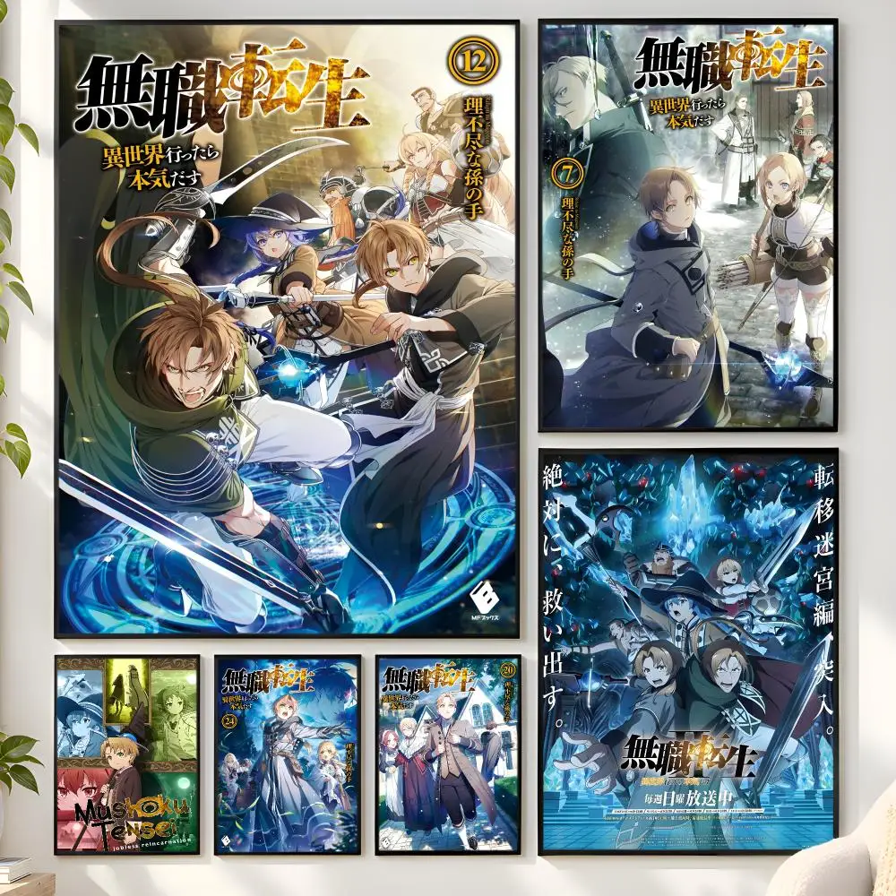 Anime M-Mushoku T-Tensei Jobless Reincarnation Poster Matte Wall Peel And Stick Decor Bedroom Living Room Office Dorm Home