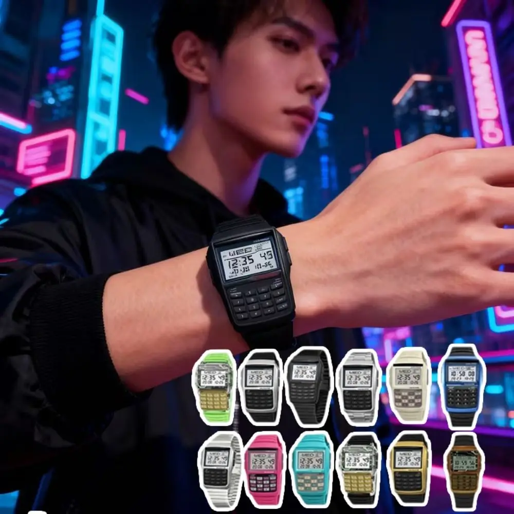 Luxury Multifunctional Computer Watch LED Display Waterproof Electronic Watch Shock Resistant Stopwatch Sports Watch Women