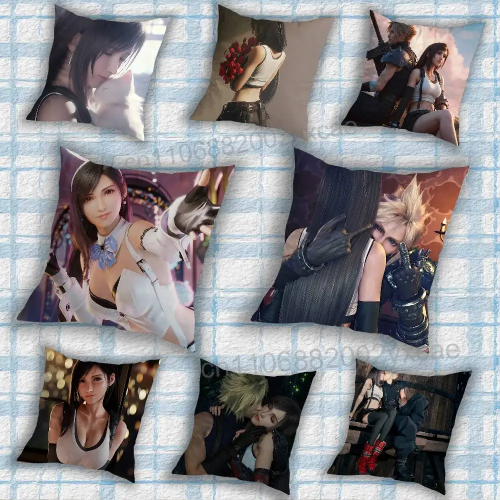 

Latest Design F-Final Fantasy Pillow Case Sofa Living Room Bedroom Headboard Backrest Cushion Square Cushion Nap Time