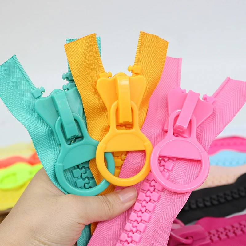1PC 25cm Extra Large Resin Zipper For Sewing Color No Endless Lock Zippers Pencil Bag Decoration Zip DIY Garment Accessories