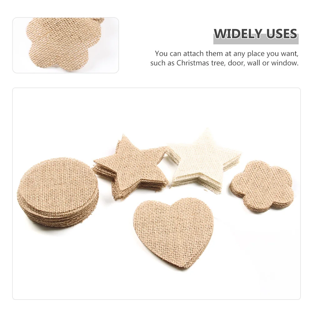 

20Pcs Rustic Burlap Cutouts for Crafts Natural Fabric Slices Easy to Paint Sew Perfect for Holiday Decoration Projects