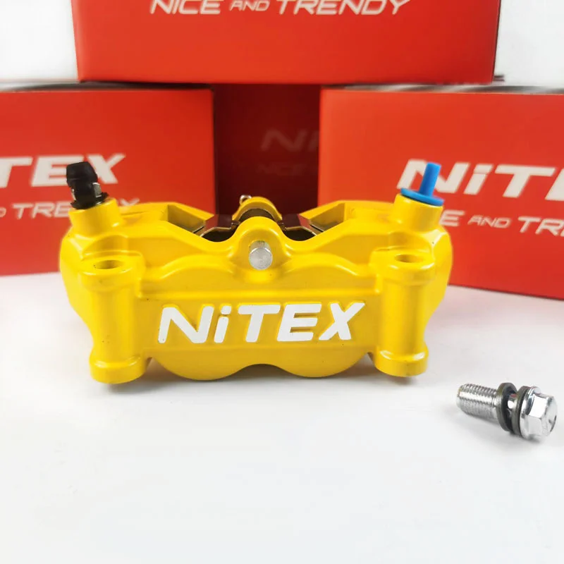 

Motorcycle HF2 large radiation calipers CNC hole spacing 100MM, pump pair four calipers universal electric motorcycle AI