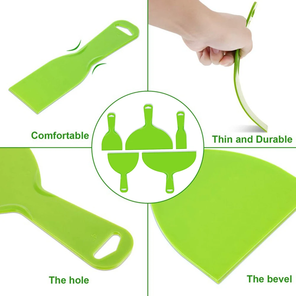Raschietto Raschietto in plastica Vasca da bagno WC Miscelatore per mastice in plastica Skimmer Spalmatore per vernice 1 PC 2/4/6/8/10 pollici Riempimento Verde