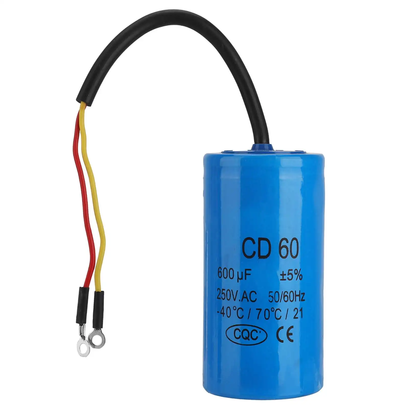 

CD60 Capacitor CD60 Run Capacitor CD60 Run Capacitor with Wire 250V AC 600uF 50/60Hz for Motor Air Compressor Run Capacitor